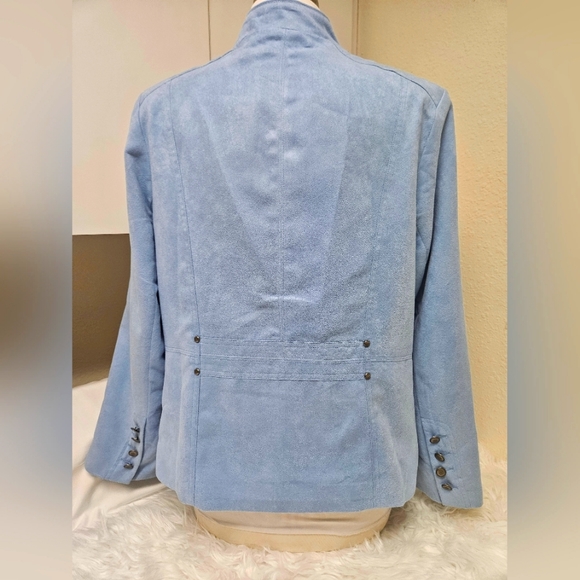 TanJay Light Blue Jacket 10P ((Petites) - Picture 3 of 6